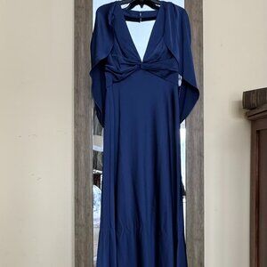 Aidan Mattox Mermaid Gown With Capelet